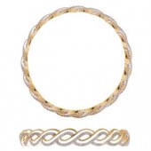 Beautifully Crafted Diamond Bangles in 18k Yellow gold with Certified Diamonds - BR0104P